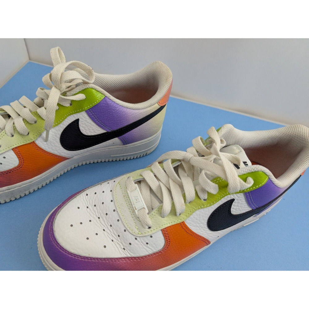 Nike Air Force 1 Low Shoes Womens Size 11 Multicolor Gradient Leather FD0801-100 - Picture 3 of 16